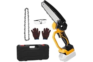 KISTRBA Mini Chainsaw Cordless 6 Inch for Dewalt 18V 20V Max Battery, Brushless Handheld Electric Chainsaw with Chain for Wood Cutting Tree Trimming (No Battery)