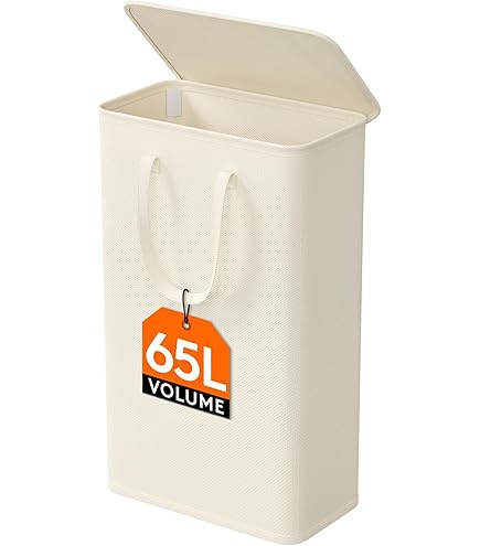 HomeHacks 2 Cesti Portabiancheria Pieghevoli 75L Marrone – Con Struttura Metallica E Manici Lunghi, Impermeabili