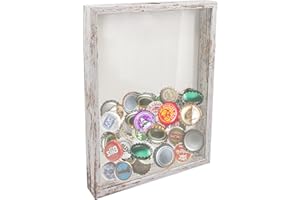 GraduationMall 11x14 Shadow Box Frame with Slot,Wine Cork Ticket Stub Shells Memory Box,Top Loading Display Case Memento Keepsake Storage Box White