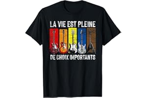 MUSIQUE CADEAU POUR GUITARISTE GUITARE Musique Cadeau Pour Musicien Instrument De Musique Guitare T-Shirt