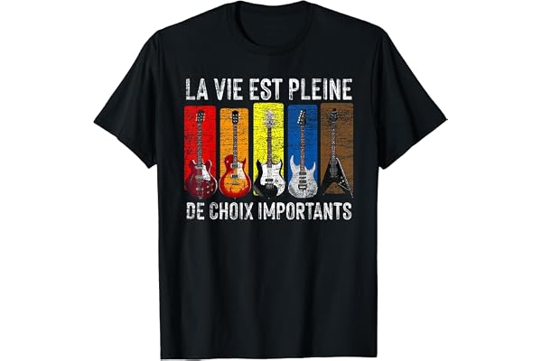 Musique Cadeau Pour Musicien Instrument De Musique Guitare T-Shirt