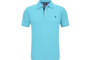 JACKETOWN Polo de Golf de Manga Corta para Hombre Camisa Deportiva Casual de Secado RáPido Camiseta Transpirable para Exterior Polo de Verano para Hombre