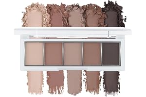 BelleVive Neutral Nude Brown Eyeshadow Palette Makeup, 5 Colours with Velvety Matte Finish, Cool Toned Nude Taupe Eyeshadows, Natural Everyday Makeup, Long-lasting, 06#