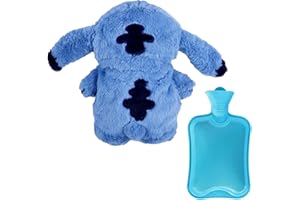 STOAT®Bottiglia termica - Borsa Calda Peluche Alien, Regalo per Bambini & Amici, Decorazione Soggiorno, Fontana Calore Inverno, Giocattolo per Bambini (blu)