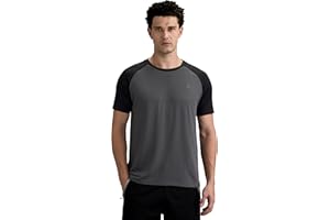 Symbol Premium Men's Solid Regular Fit Sports Stretch T-Shirt | Round Neck | Raglan Sleeve | Moisture-Wicking | Activewear |