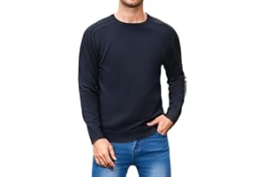 iClosam Suéter para Hombre Cuello Redondo Manga Larga Tejido de Punto para Trabajo