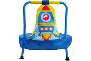 CZCPARY Trampolín infantil con barandilla de seguridad, trampolín interior y exterior, 6 meses a 2 años