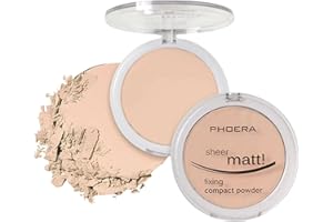 Noble Gifts - Compact Fixing Powder, Sheer Matt Setting Powder with Vitamin E, Long Lasting Pressed Make Up Foundation (202 - Natural Beige)