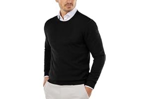 COOFANDY Herren Pullover mit Rundhalsausschnitt Strickpullover Feinstrick Winterpullover Sweater Männer