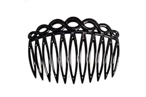 Black Looped Side Hair Combs Slides Clips Hair Accessories for Women Girls by Glitz4Girlz
