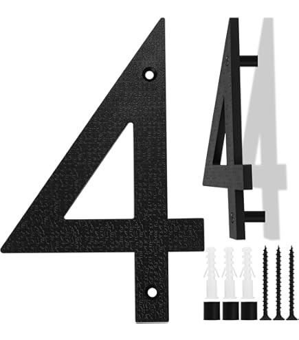 Números De Casa Flotant De 8 Pulgadas Para Exterior, Números De Dirección De Casa Modernos Negros, Señalización De Visibilidad Decorativa Con Kits De Clavos De 20cm - AliExprs