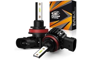 Pulilang Lampadine H11/H8/H9 Led, 12000LM 6500K IP65, Kit Lampada Sostituzione per Alogena Lampade e Xenon Luci, Fari Abbaglianti e Anabbaglianti per Auto,2 lampadine