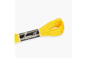 Premium Embroidery Thread Luca-S, 100% Giza Cotton, Oeko TEX Certified Stranded Cotton - 366 / DMC 726 / Anchor 305