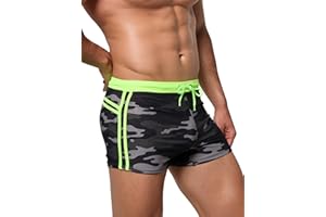 Arcweg Costume da Bagno Uomo Coulisse Pantaloncini Calzoncini da Bagno Elastico a Vita Bassa Boxershorts Slip Nuoto Spiaggia Mare Piscina