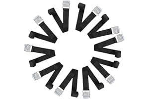GAYISIC Strap with Buckle, 10 Pcs (2.5 cm x 1 m) Ratchet Tie Down Straps Fastening Lashing Straps Tensioning Belts Luggage Straps van straps, Cargo Straps for Bicycle Carrier Cargo Trailer Car Luggage