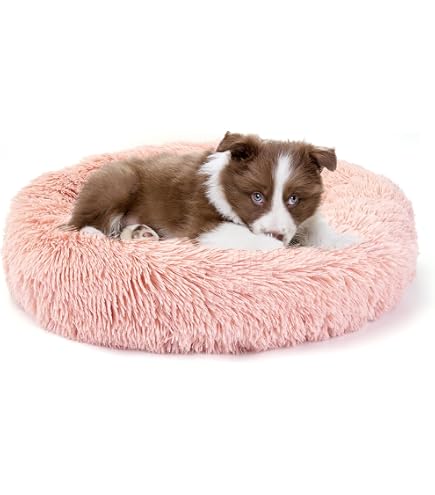 Donut-Hundebett 61 Cm – Weiches Anti-Angst-Bett Für Kleine & Mittlere Hunde & Katzen