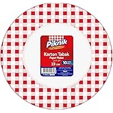 Piknik Kullan-At Karton Tabak 21 cm B&uuml;y&uuml;k 10'lu 1495