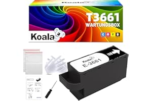 Koala T3661 T366100 Wartungsbox für Epson 3661 Maintenance Box Expression Photo XP-8500 XP-8505 XP-8600 XP 8605 XP-15000 Premium XP-6000 XP-6001 XP-6005 XP-6100 XP-6105 XP-970 (1er Pack)