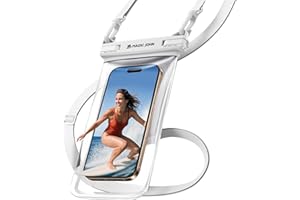 MAGIC JOHN Wodoszczelne etui na telefon komórkowy, wodoodporne etui na telefon komórkowy do iPhone 16/15/14/13 Pro Max, regulowana smyczka, etui na telefon komórkowy, na urlop, plażę, basen, kajak