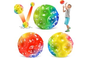 HZMJDHZM 3 Stück Astro Jump Balls, 7cm Space Ball Hüpfbälle Bounce Ball Mini Bouncing Bounce Ball Springen Ball Gummiball Bouncy Balls Bounce-Loch-Ball Stressabbau Spielzeug für Kinder (C)