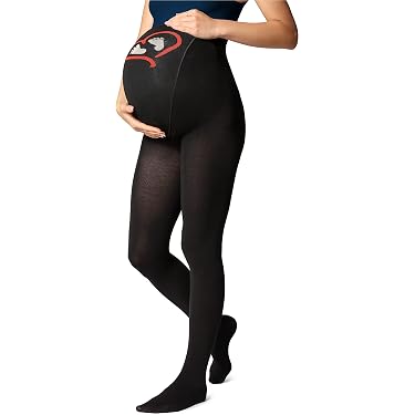Collants Opaques De Grossesse Herzmutter - 80 DEN Noirs Matt, Lot De 1 Ou 2, Confortable Et Élastique
