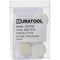 DURATOOL D00759 Filters for D00672 Soldering Iron 5 Pack