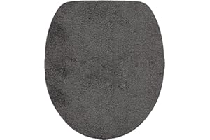 ‎NYVI NYVI WC Deckelbezug NYVISpa Lasalle 38x48 cm Grau Toilettendeckel Bezug - - rutschfest, Saugfähig, Schnell Trocknend, Fußbodenheizung geeignet, Oeko-TEX, Waschbar, Weich