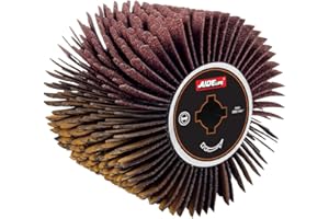 Aidelife Abrasive Strap Brush Drum for Grinding Machine Renovator Ø120x100, For Flat,Uneven and Curved Wood and Metal Surfaces