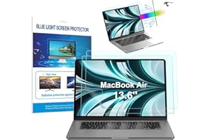 HaruYo Pellicola Proteggi Schermo Anti-Luce Blu Compatibile con MacBook Air 13,6" M2 Chip 2022, Anti Graffio Polvere Protezione Occhi