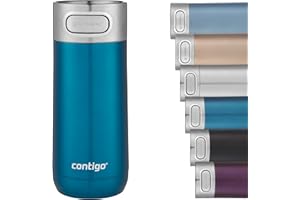 Contigo Luxe Autoseal Travel Mug, Stainless Steel Thermal Mug, Vacuum Flask, Leakproof Tumbler, dishwasher safe, Coffee Mug with BPA Free Easy-Clean Lid