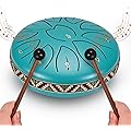 Steel Tongue Drums 6 Pouces 11 Tons Tambour à langue, D Key Instrument de Percussion avec livre de Musique Baguettes Touche et Sac Pour Méditation l'éducation Musicale