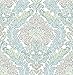 Produktbild BHF fd22742 Mirabelle Damast Fontaine Damast Tapete – Blaugrün/Blau/Grün