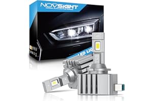 NOVSIGHT D3S LED Lampadina 16000ML LED Automotive Light Bulb, Ultra High Performance 70W 600% White Automotive Headlight, 100% lampadina di ricambio per kit alogeni e OEM Xenon.