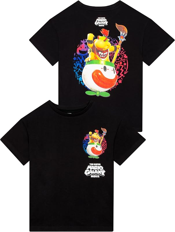 Super Mario T-Shirts FĂĽr Jungen, Bowser Jr T Shirt Jungen Und T-Shirt FĂĽr Kinder, Coole Tops