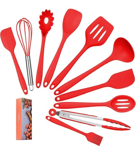 2 Cucchiai In Silicone Per Mescolare - Resistente Al Calore Fino A 250°C | Design Ergonomico E Sicuro - Foto 2