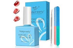 YAGASPANTERY 15ml Nagellackentferner, Gel Remover Nägel, Remover Gel, Entferner Enthaltene Nagelhautschieber und Werkzeuge Datei, Abziehen in 3-5 Minuten
