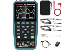 Digitales Oszilloskop,HANMATEK Handheld-Digitaloszilloskop HO52 50Mhz Bandbreite, 2 Kanal 2 in 1 Oszilloskop und Multimeter Mini-Oszilloskop