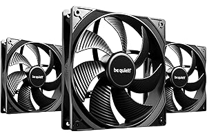 be quiet! Pure Wings 3 140mm PWM Triple Pack, lot de 3 ventilateurs, vitesse maximale élevée, vitesse minimale faible, cadre optimisé, pression d'air extrêmement élevée, fonctionnement très silencieux