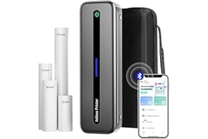 Itari Stampante Termica Portatile M832 A4 300Dpi con Custodia e 4 Rotoli di Carta Termica 53/80/110/210/216 mm, 2600 mAh Supporto Wireless Bluetooth per Android e iOS - Gray 2025