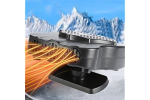 VERLAS Car Heater Defogger，12V 200W Portable Car Windshield Defroster Demister, 2 in 1 Heating/Cooling Car Heater Defroster Anti-Fog Plug in Cigarette Lighter for Car Defroster Windshield Fast Defogger