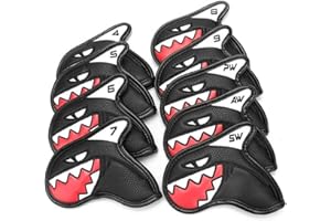 SCOTT EDWARD Scott Edawrd 10 pz Golf Iron Club Head Covers Set Tre strati Pelle Sintetica PU Copritesta Impermeabile con Numero Colorato 3/4-9 A, S, P, X per Tutti i Irons Club