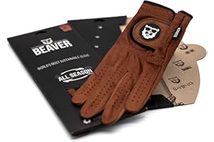 BEAVER GOLF Gant de Golf All Season Ultra, Hommes - Cuir Cabretta Premium - Durable - Fait Main