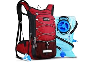 Lunidry Fahrradrucksack mit Trinkblase 3L, Laufrucksack Trinkrucksack 15L für Damen & Herren, Wasserdicht Sportrucksack Hydration Rucksack für MTB Ski Bike Outdoor Sport