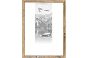 Clamaro 'Collage' Cornice 35x70 Fatto a Mano | Quercia Vecchio | Moderna Cornice Rettangolare in MDF con Vetro Acrilico, Pannello Posteriore e Gancio (in Formato Orizzontale e Verticale)