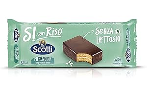 RISO SCOTTI Si con Riso - Merendina Ricoperta con Cioccolato - Merenda Senza Lattosio e Senza Olio di Palma - 264 g