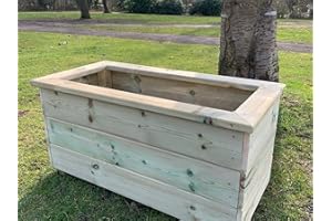 CHURNET VALLEY Wooden Garden Trough Planter, Garden Planter, Garden Box