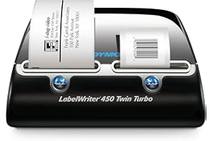 DYMO LabelWriter 450 Twin Turbo - Imprimante d'étiquettes - Papier Thermique - Rouleau (6,2 cm) - 600 x 300 PPP - jusqu'à 71 étiquettes/Minute - capacité : 2 Rouleaux - USB
