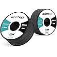 Brotree Micro Cord 1.18mm 50M Spool Braided Cord Paracord Utility Cord for Bracelet, Crafting and DIY - 45kg Breaking Load (Black)