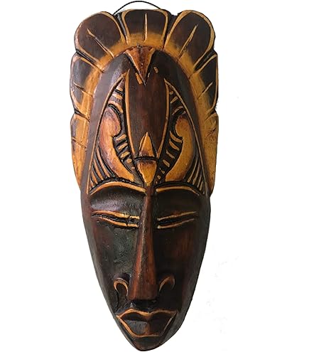 Tribal maskers Cartoon tiki hoofden en inheemse Hawaii Polynesië