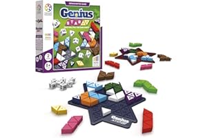 SMARTGAMES The Happy Puzzle Company - The Genius Star - Educational Brainstorming - Strategy Game and Skill Building - 8 Years + - 1 or 2 Players - Multilingual - SGHP 002